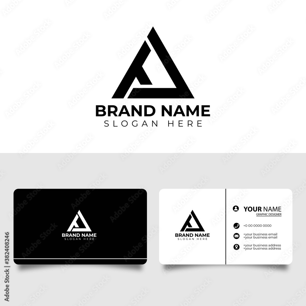 TA initial letter icon logo with business card vector design template TA initial letter icon logo with business card vector design template