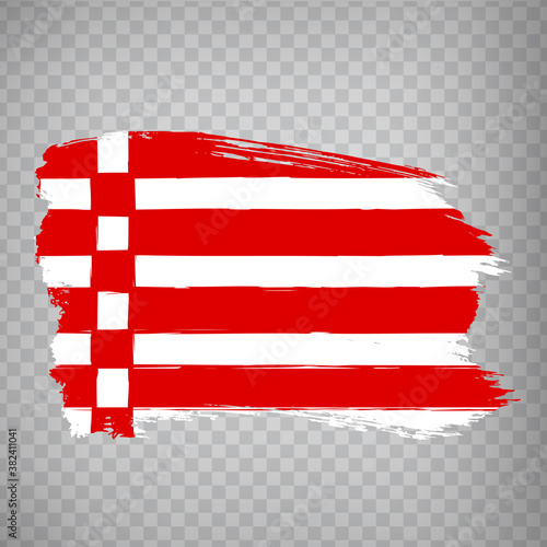 Flag of Bremen brush strokes. Flag of Bavaria on transparent background for your web site design, app, UI.  Germany. EPS10.
