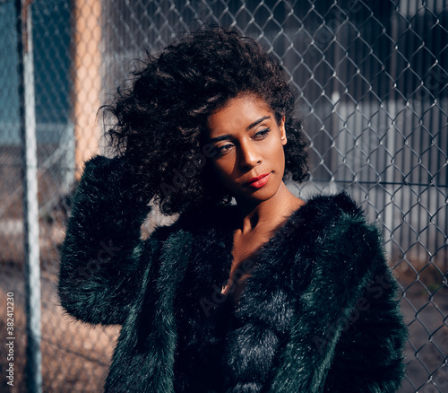 Photography Beautiful Fashion Girl at Urban Location