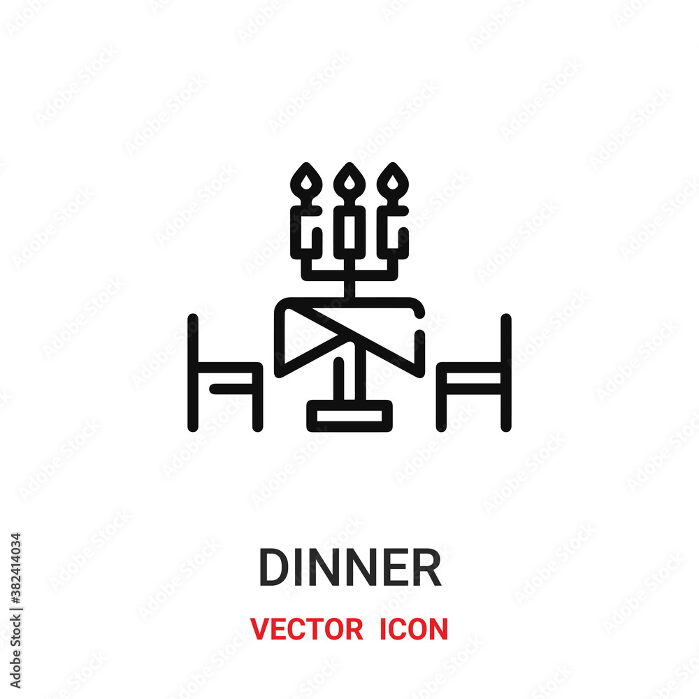 dinner icon vector symbol. dinner symbol icon vector for your design. Modern outline icon for your website and mobile app design. dinner icon vector symbol. dinner symbol icon vector for your design. Modern outline icon for your website and mobile app design.