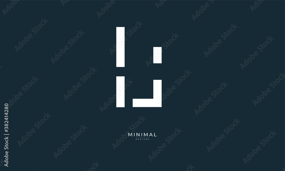 Alphabet letter icon logo LI - obrazy, fototapety, plakaty 