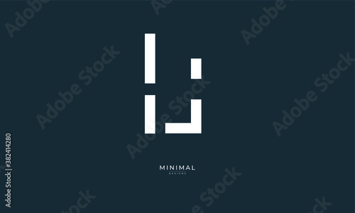 Alphabet letter icon logo LI