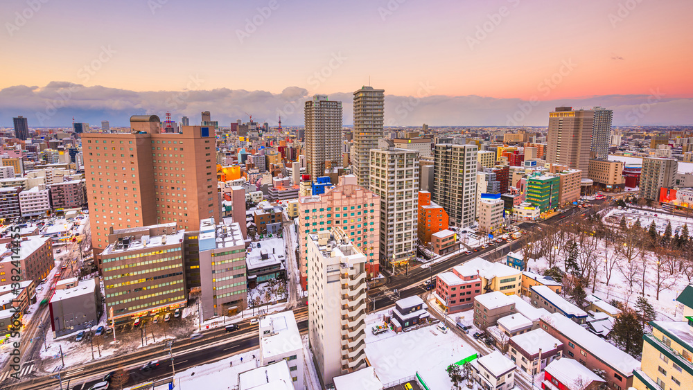 Fototapeta premium Sapporo, Hokkaido, Japan Cityscape