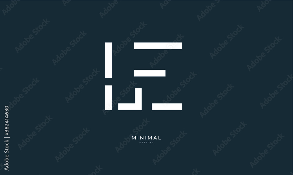 Alphabet letter icon logo LE Alphabet letter icon logo LE