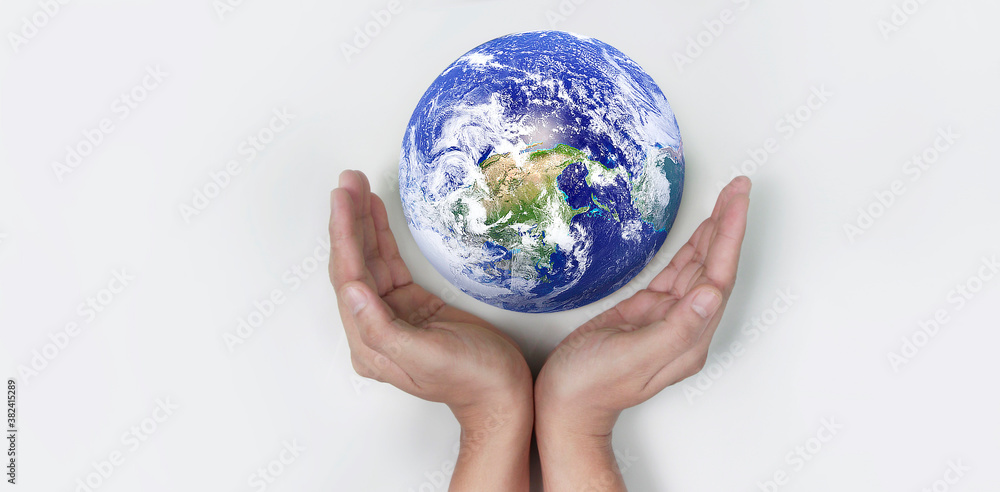 Globe ,earth in human hand. Earth image provided by Nasa Globe ,earth in human hand. Earth image provided by Nasa