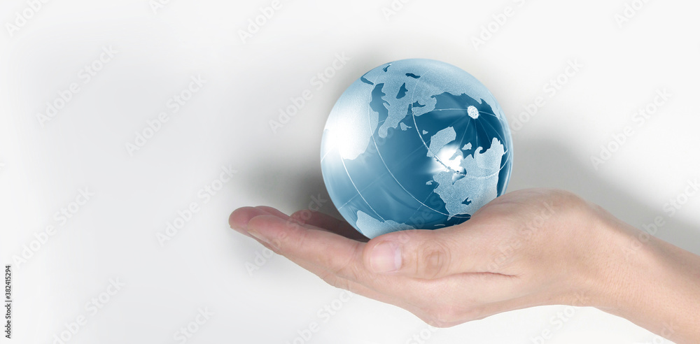 Globe ,earth in human hand. Earth image provided by Nasa Globe ,earth in human hand. Earth image provided by Nasa