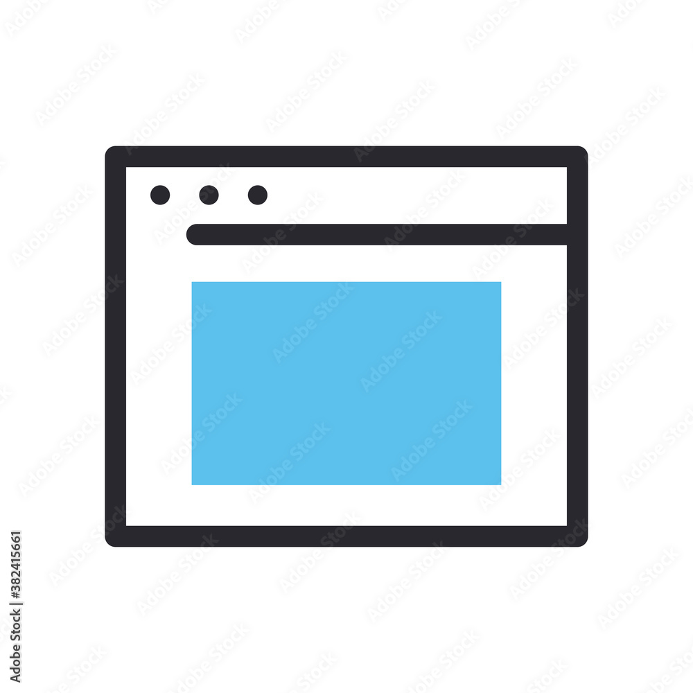 website page line and fill style icon vector design website page line and fill style icon vector design