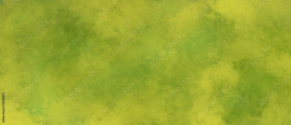 watercolor bright simple abstract traditional universal green yellow rich background for banners, cards, invitations.