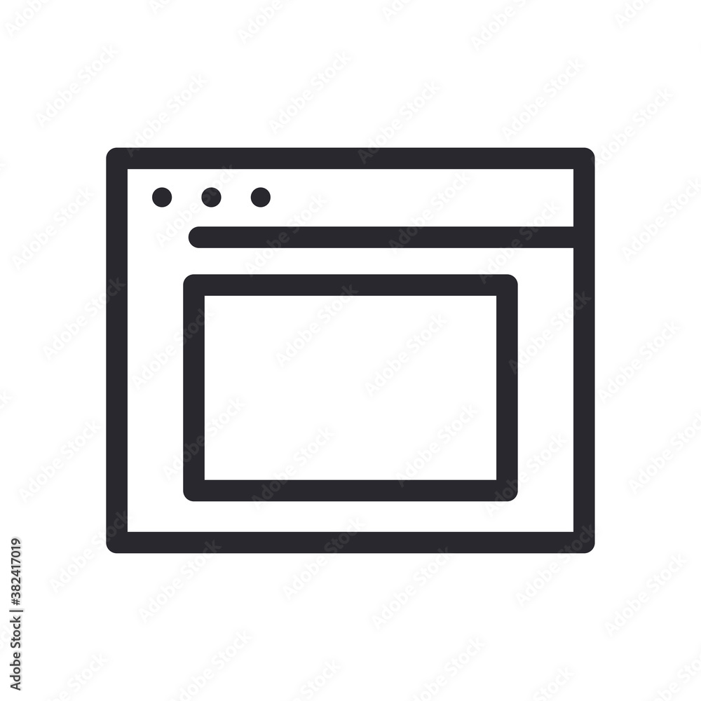 website page line style icon vector design website page line style icon vector design