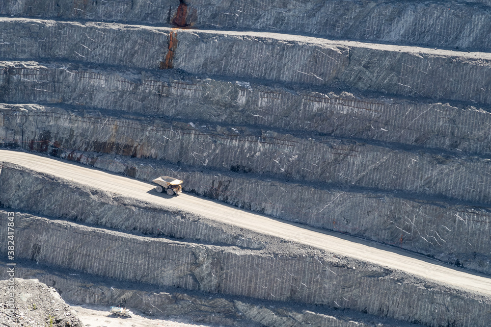 Obraz premium View of the open pit Canadian Malartic mine, in Quebec