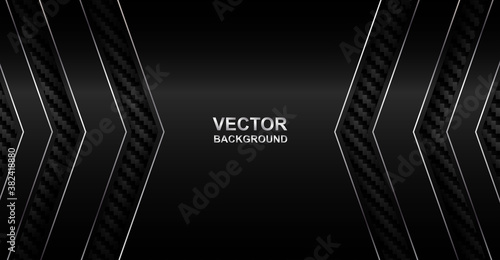Abstract. Stainless steel and black carbon fiber background. light and shadow. Vector.