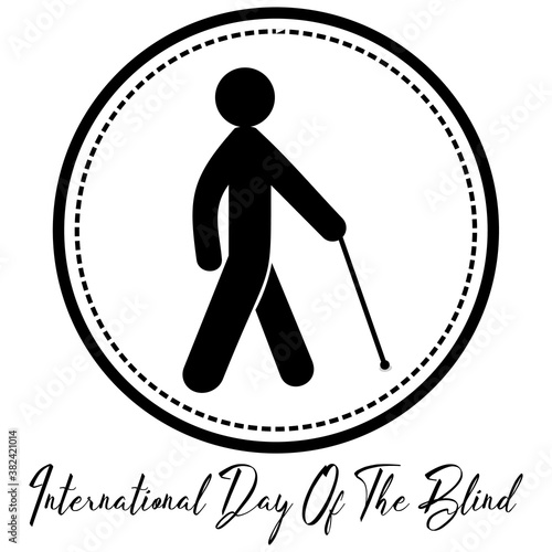 International day of the blind. with disabled design,  Vector illustration.