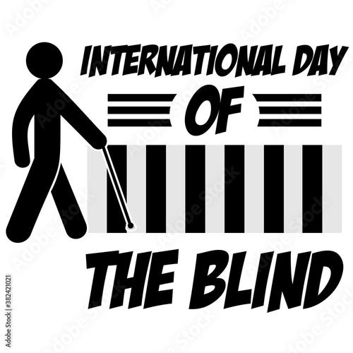 International day of the blind. with disabled design,  Vector illustration.