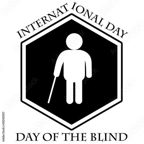 International day of the blind. with disabled design,  Vector illustration.