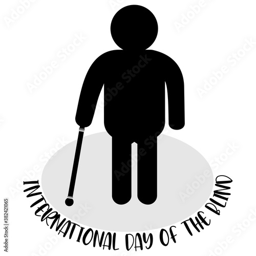 International day of the blind. with disabled design,  Vector illustration.