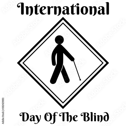 International day of the blind. with disabled design,  Vector illustration.