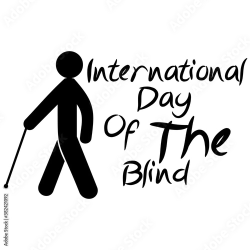International day of the blind. with disabled design,  Vector illustration.