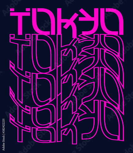 modern design tokyo popular t-shirt typography for clothing sale poster banner vector wallpaper