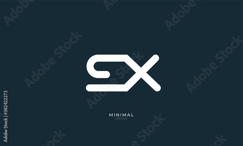 alphabet letter icon logo EX