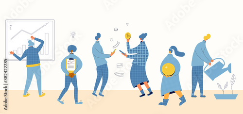 Invest in the company's bonds. Stock market image.