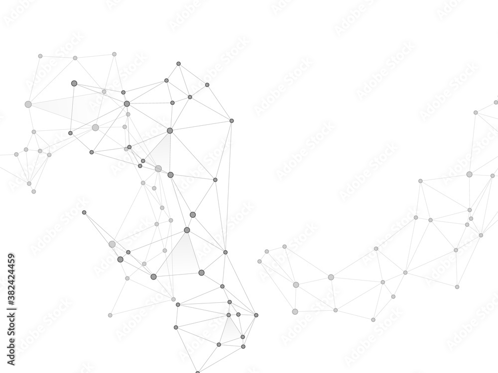 Gometric plexus structure cybernetic concept.