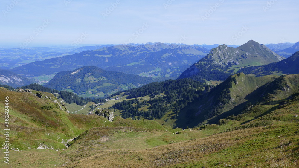 Panorama auf dem Damülser Rundweg, Vorarlberg 