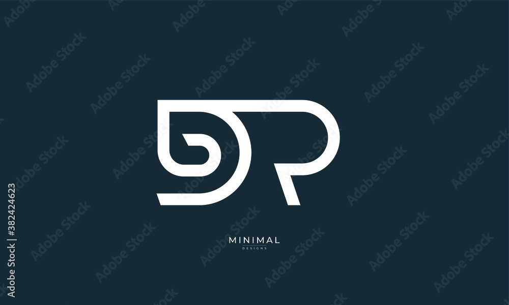 alphabet letter icon logo DR