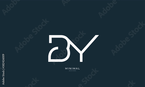 alphabet letter icon logo BY