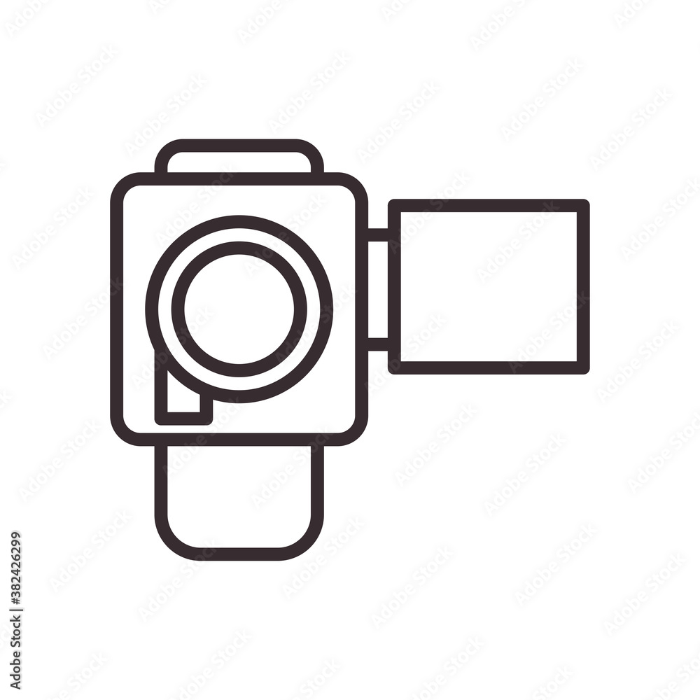 videocamera line style icon vector design