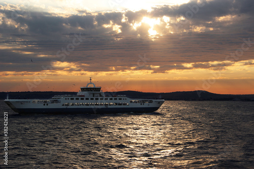 ferry at sunset © first_bogdan