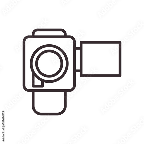 videocamera line style icon vector design