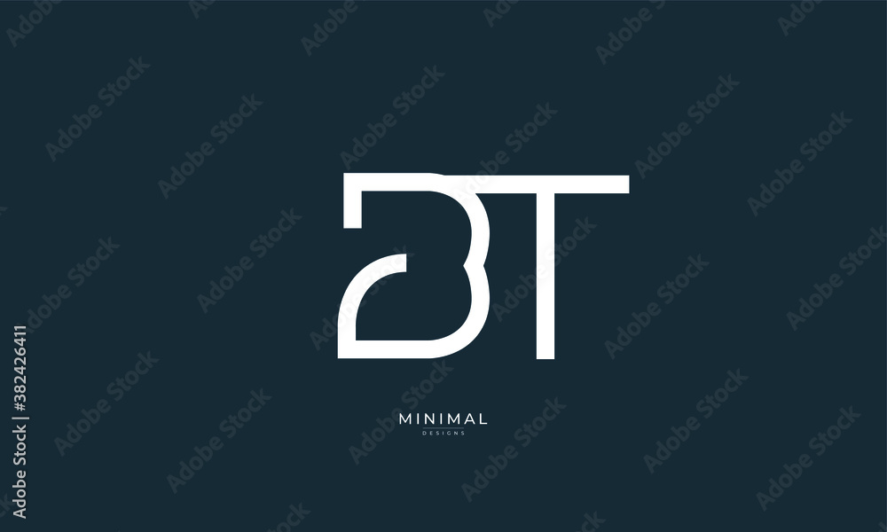 alphabet letter icon logo BT