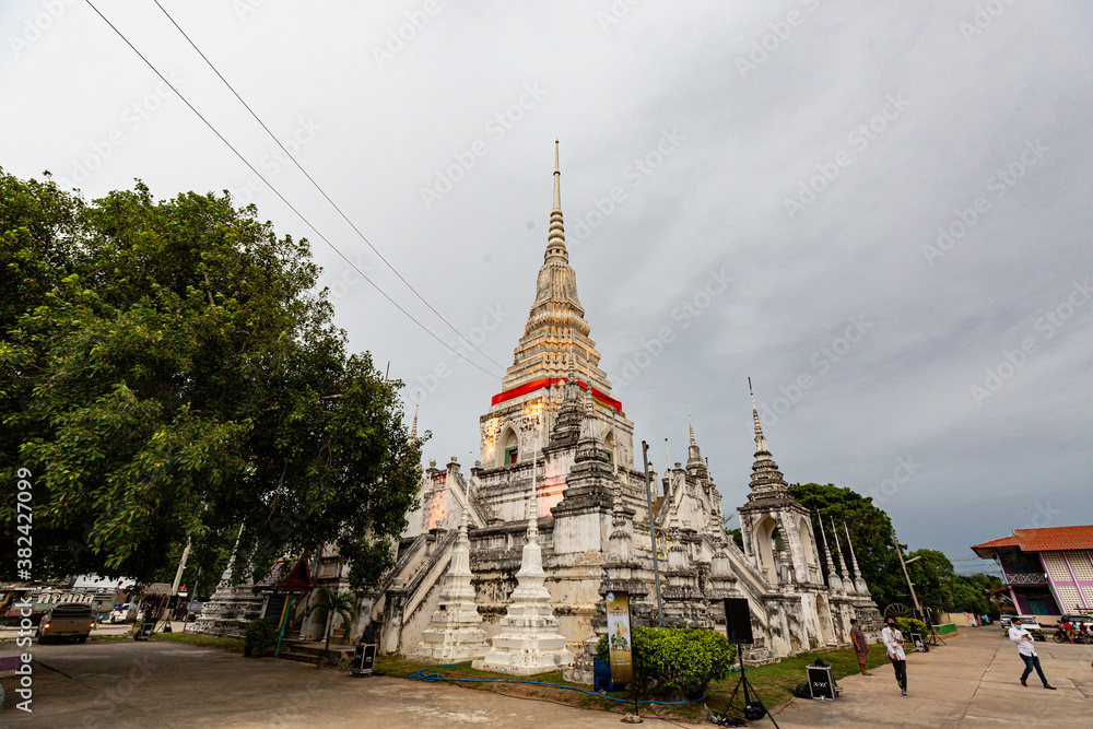Wat Worachan Temple in Suphanburi Historical Temple Park Wat Worachan Temple in Suphanburi Historical Temple Park