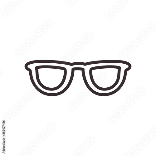 summer glasses line style icon vector design