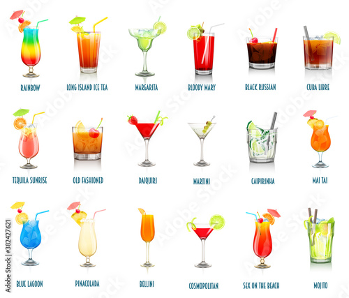 set of cocktails photo