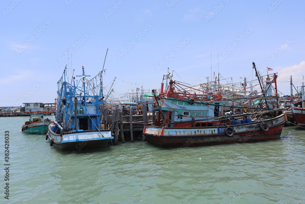 Obraz premium Fishing port in Thailand