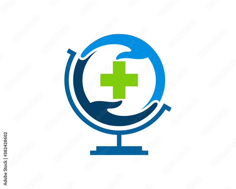 Fototapeta premium Circular hand care with healthy cross inside