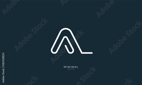 alphabet letter icon logo AL