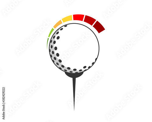 Golf ball with speedometer surrounding