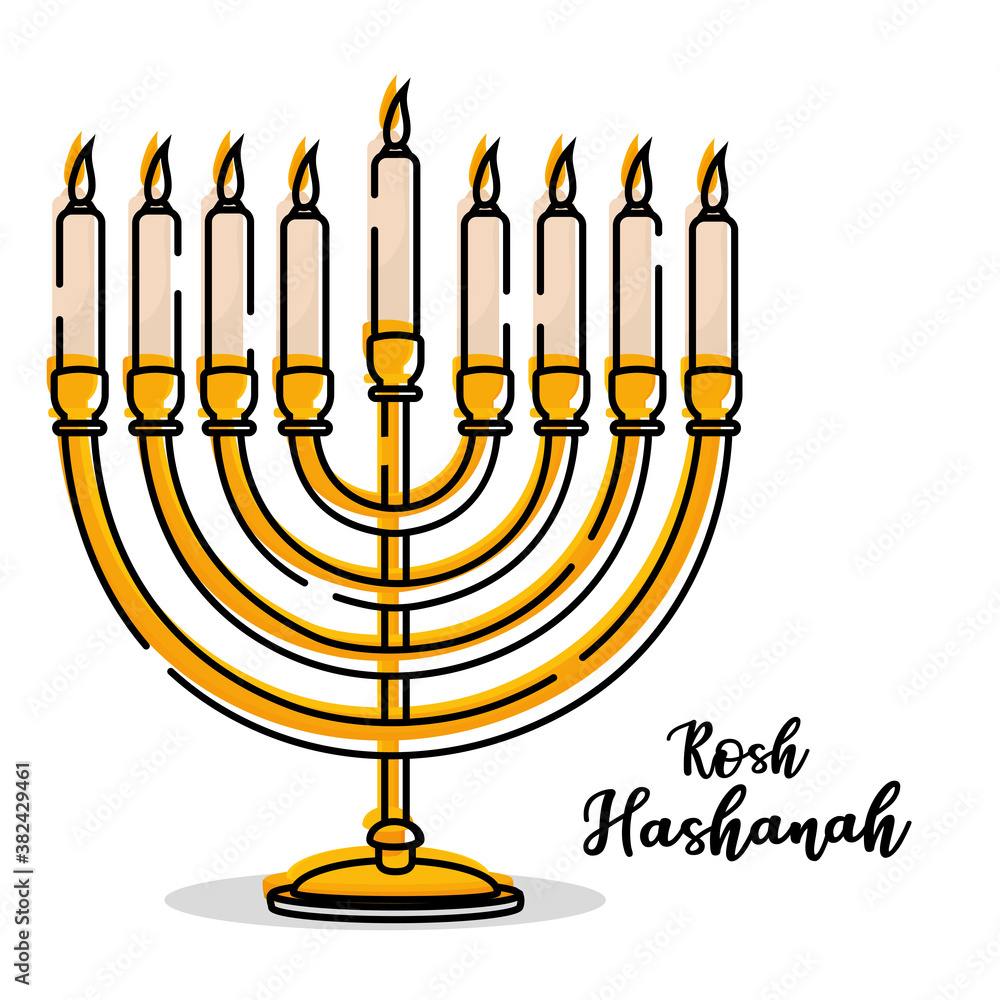 Isolated chandelier tradition rosh hashanah icon- Vector Isolated chandelier tradition rosh hashanah icon- Vector