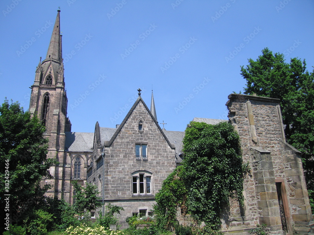 Elisabethkirche und Deutschordenshaus Altstadt Marburg in Hessen Elisabethkirche und Deutschordenshaus Altstadt Marburg in Hessen