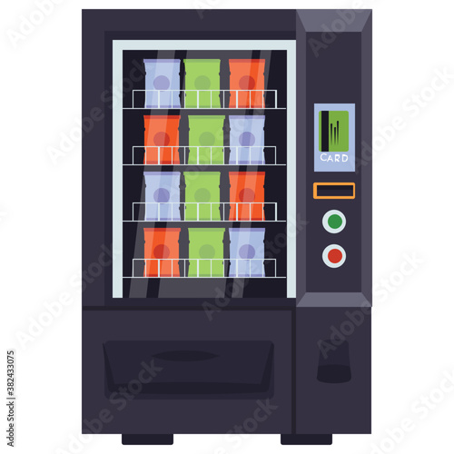 
A card vending machine to consume edible after a card swipe 
