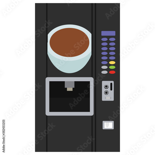 
A coffee vending to get fresh instant coffee on a vending 
