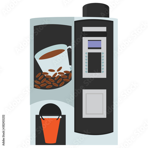 
A coffee vending to get fresh instant coffee on a vending 
