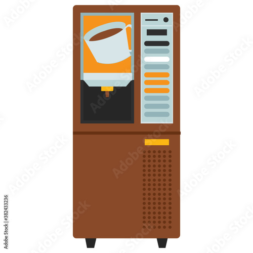
A coffee vending to get fresh instant coffee on a vending 
