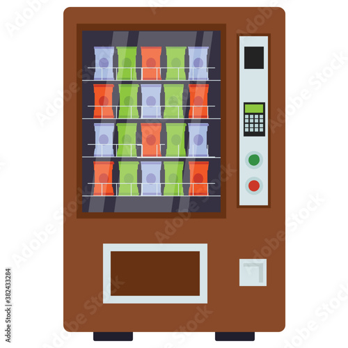 
A juice vending machine to dispense juice when inserting coin 
