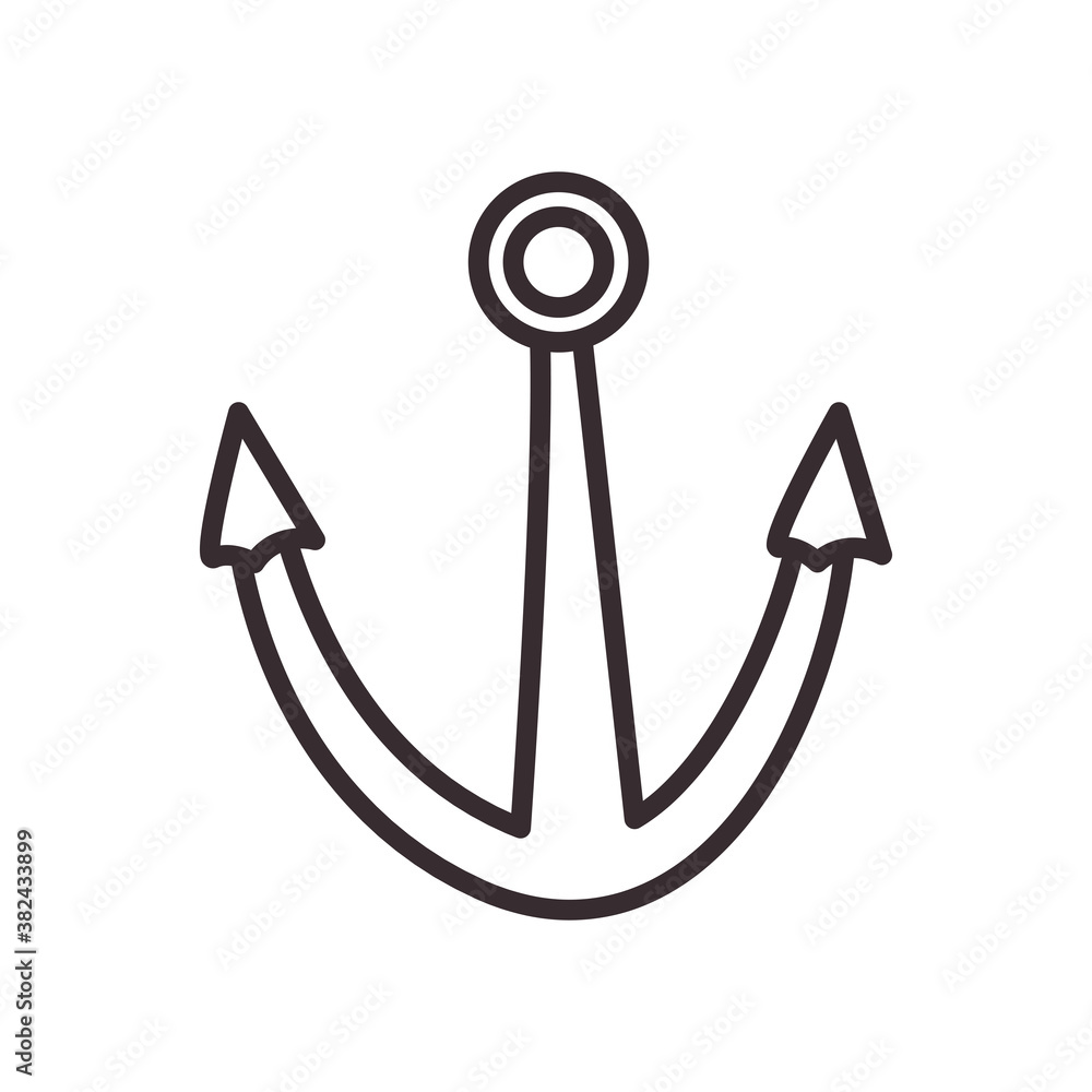 anchor line style icon vector design anchor line style icon vector design