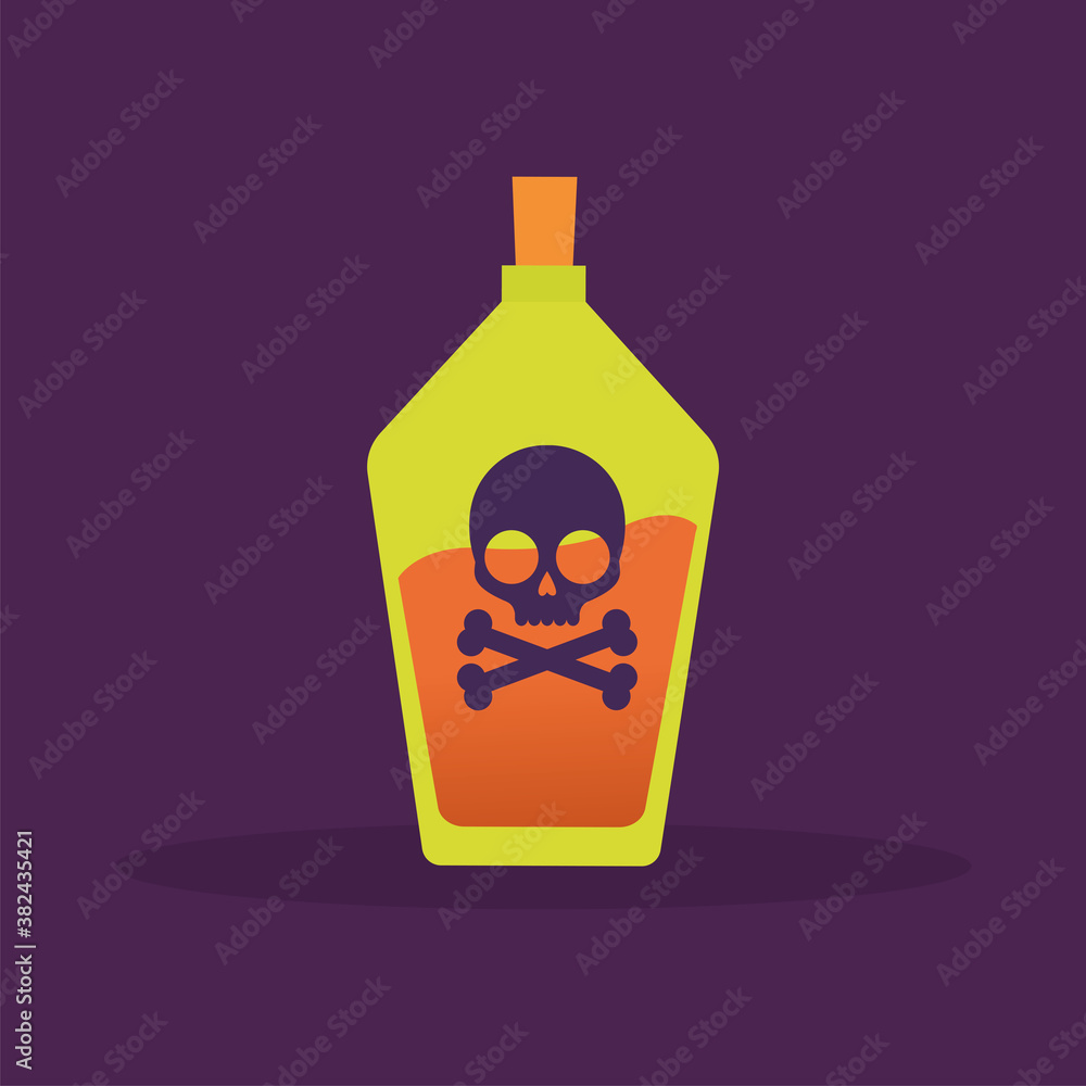 Poison bottle icon. Halloween season icon - Vector Poison bottle icon. Halloween season icon - Vector