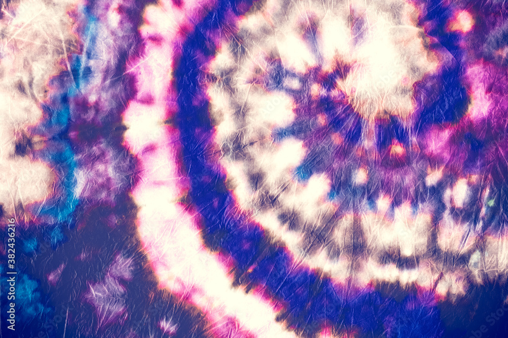 Indigo Tie Dye. Circle Texture. Hippie Artistic Indigo Tie Dye. Circle Texture. Hippie Artistic