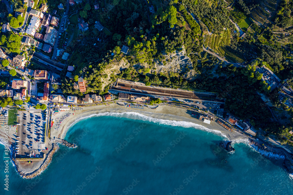 Cinque Terre in Italien aus der Luft